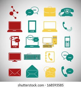 business icons over gray background vector illustration