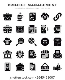 business icons pack vector illustration