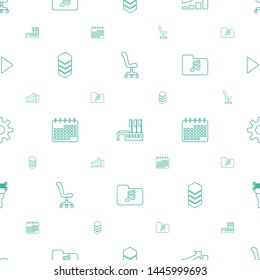 business icons pattern seamless white background. Included editable line office chair, building, graph, calendar, music folder, gear icons. business icons for web and mobile.