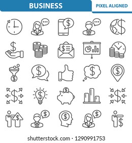 Business Icons. Professional, pixel perfect icons, EPS 10 format.