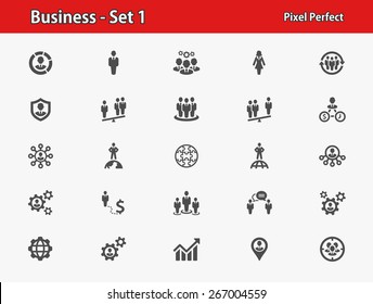 Business Icons. Professional, pixel perfect icons optimized for both large and small resolutions. EPS 8 format.