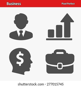 Business Icons. Professional, pixel perfect icons optimized for both large and small resolutions. EPS 8 format. Designed at 32 x 32 pixels.