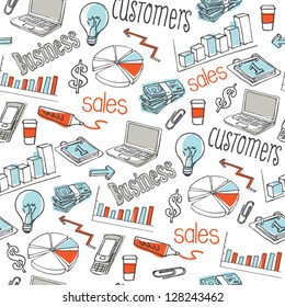 Business icons seamless vector