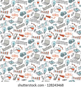Business icons seamless vector