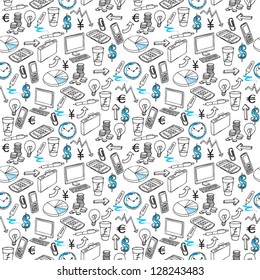 Business icons seamless vector