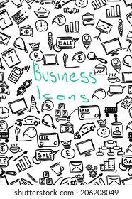 Business icons seamless vector