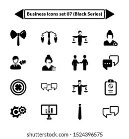 Business Icons Set 07 - Black Series