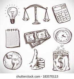 business icons - set 1, Vector illustration.