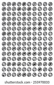 Business icons set. 150 media icons. EPS10 vector