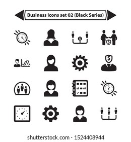 Business Icons Set 2 - Black Series