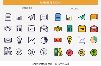Business icons set