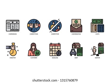 Business icons set