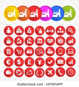 BUSINESS ICONS. Set of icons.