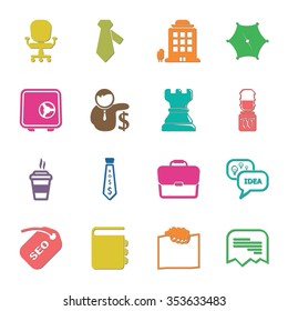 Business icons set. 