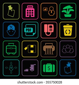 Business icons set. 