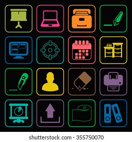 Business icons set. 