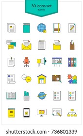 Business icons set.