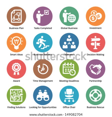 Business Icons Set 3 - Dot Series 