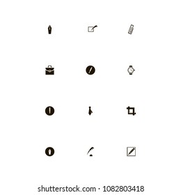 Business icons set. businessman, feather, male and writing