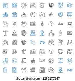 business icons set. Collection of business with boarding pass, woman, message, underground, bus stop, pegasus, smartphone, trolley, environment. Editable and scalable business icons.