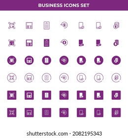 Business icons set collection. Suitable for business, finance, investment, or anything with that theme. Web and mobile app icons