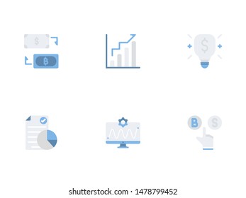 Business Icons Set Concept Flat Style Vector Illustration. Separate Layer Easy to Edit.