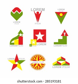 Business Icons Set. Design elements for business templates. Collection of logos on a white background
