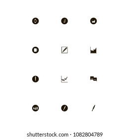 Business icons set. drawing, notebook, drawing tools and writing