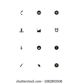 Business icons set. drawing tools, drawing, watch and pruning