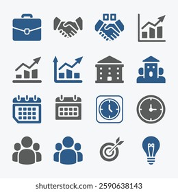 Business Icons Set. Editable vector icon. Perfect for web and app interfaces, presentations, info graphics, etc. 
