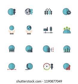 Business icons set. EPS10 Vector illustration.