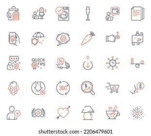 Business Icons Set. Included Icon As World Time, Laureate And Love Web Elements. Washing Machine, Biometric Security, Ice Cream Icons. Add User, Loan Percent, Award App Web Signs. Vector