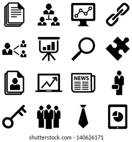 Business Icons - Set of business icons isolated on a white background.  Eps8.