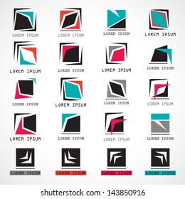 Business Icons Set - Isolated On Gray Background - Vector Illustration, Graphic Design Editable For Your Design. Logo Symbols 