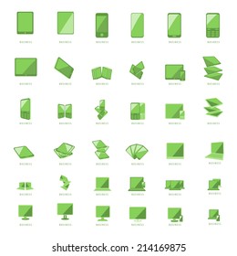 Business Icons Set - Isolated On White Background - Vector Illustration, Graphic Design Editable For Your Design