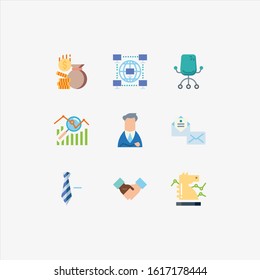 Business icons set. Icons for business, management, finance, strategy, marketing.