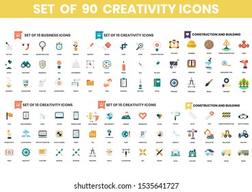 Business icons set for business, marketing, management