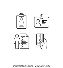 Business icons set in modern thin line outline