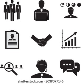 Business icons set. Icons need for business, management, finance, strategy, marketing.