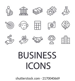 Business icons set . Business pack symbol vector elements for infographic web