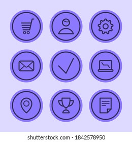 Business icons set part 2. Set vector icons. Vector Illustration