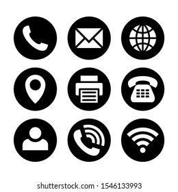Business icons set with rounded button design vector template - Shutterstock ID 1546133993