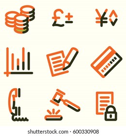 Business icons set, signs for infographics, web, presentation