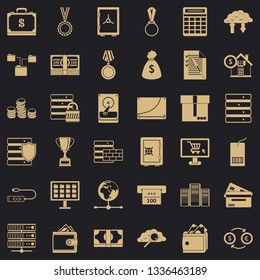 Business icons set. Simple style of 36 business vector icons for web for any design