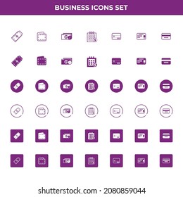 Business icons set. Suitable for business, finance, investment, or anything with that theme. Web and mobile app icons