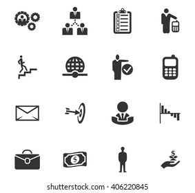 Business icons set and symbols for web user interface