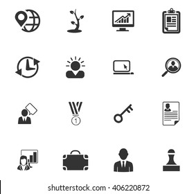 Business icons set and symbols for web user interface