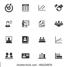 Business icons set and symbols for web user interface