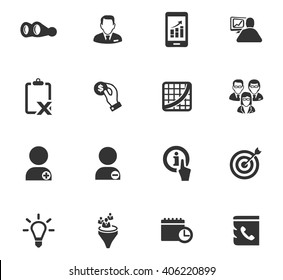 Business icons set and symbols for web user interface