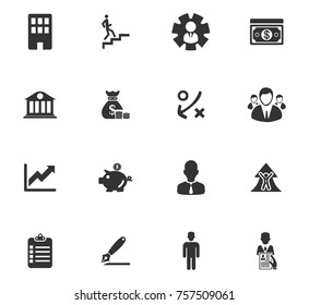 Business icons set and symbols for web user interface